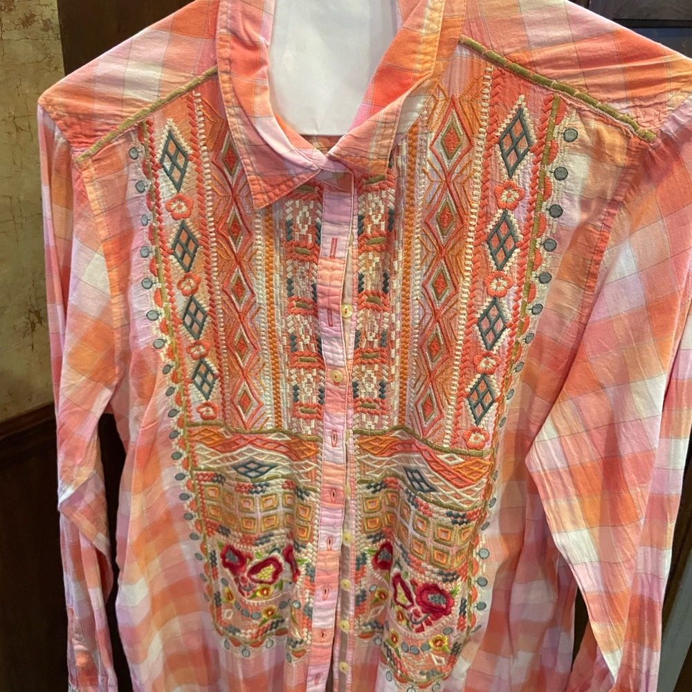 Johnny Was Button Down Shirt